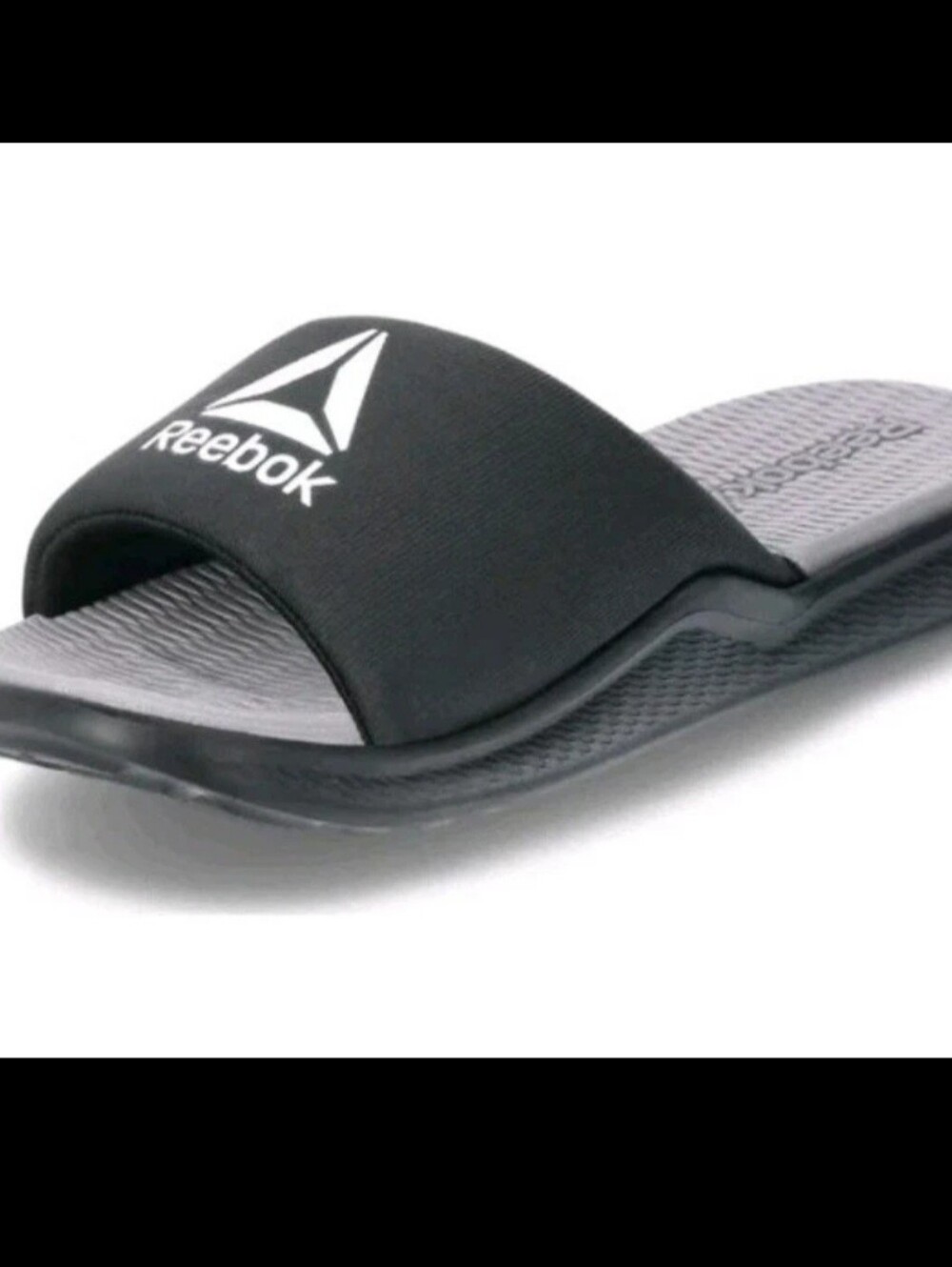 Reebok Men's Black Slide Sandals